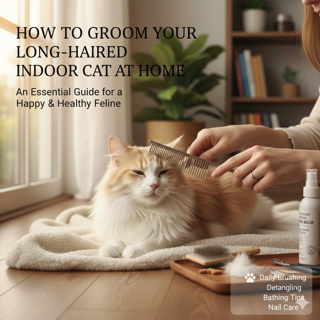 How to Groom Your Long-Haired Indoor Cat at Home